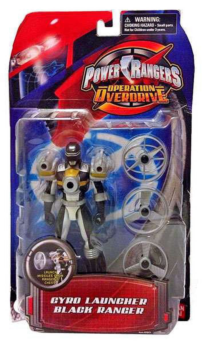 Power Rangers Operation Overdrive Gyro Force Black Ranger Action