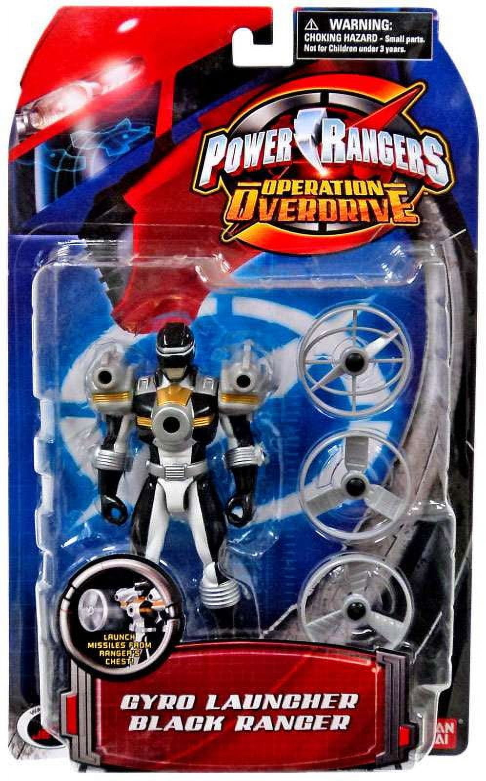 Power Rangers Operation Overdrive Gyro Launcher Black Ranger