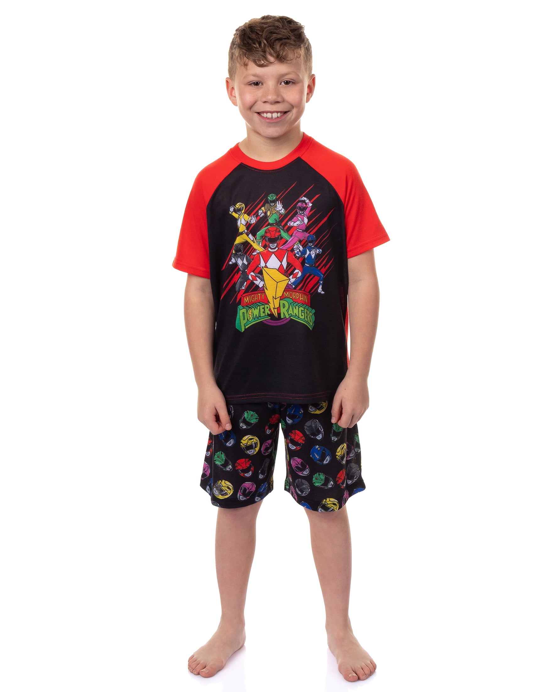 Sleepy Ranger Power Rangers Pajamas Boys' Mighty Morphin Kids Short PJ Sleep Set ...