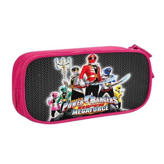 Power Rangers Pencil Case, Large Capacity Pencil Pouch, Aesthetic Zipper Pencil Box for Office Supplies
