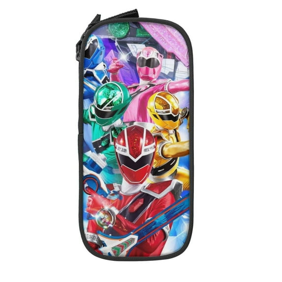 Power Rangers Pencil Case, Large Capacity Pencil Pouch, Aesthetic Zipper Pencil Box for Office Supplies