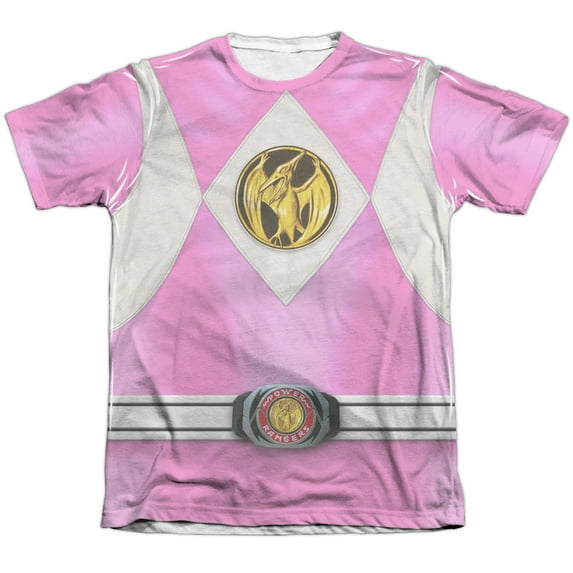 Power Rangers - Pink Ranger Emblem (Front/Back Print) - Short Sleeve Shirt - Large