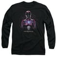 thumbnail image 1 of Power Rangers Pink Ranger Long Sleeve Adult 18/1 T-Shirt Black, 1 of 1