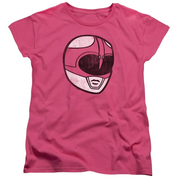 Power Rangers - Pink Ranger Mask - Women's Short Sleeve Shirt - Small
