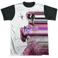 thumbnail image 1 of Power Rangers Pink Streak Unisex Adult Halloween Costume Sublimated T Shirt, 1 of 4