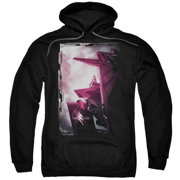 Power Rangers Pink Zord Poster Adult Pullover Hoodie Sweatshirt Black