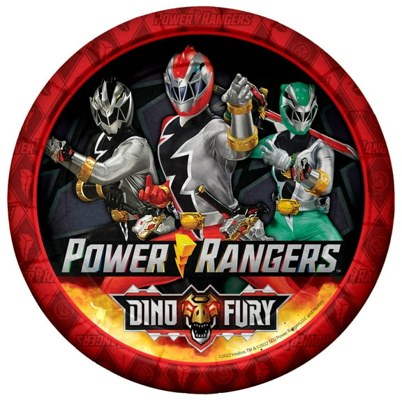 Power Rangers Plates 9in - Power Rangers Party Supplies 16 Count
