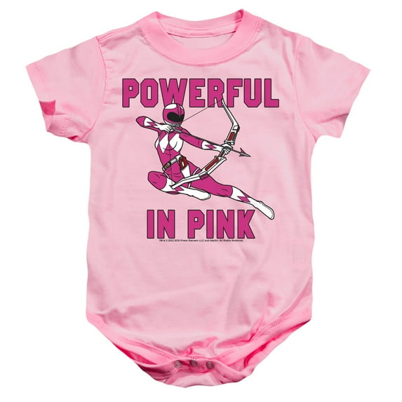 Power Rangers Powerful In Pink Unisex Infant Snap Suit for Baby (24 Months) Pink