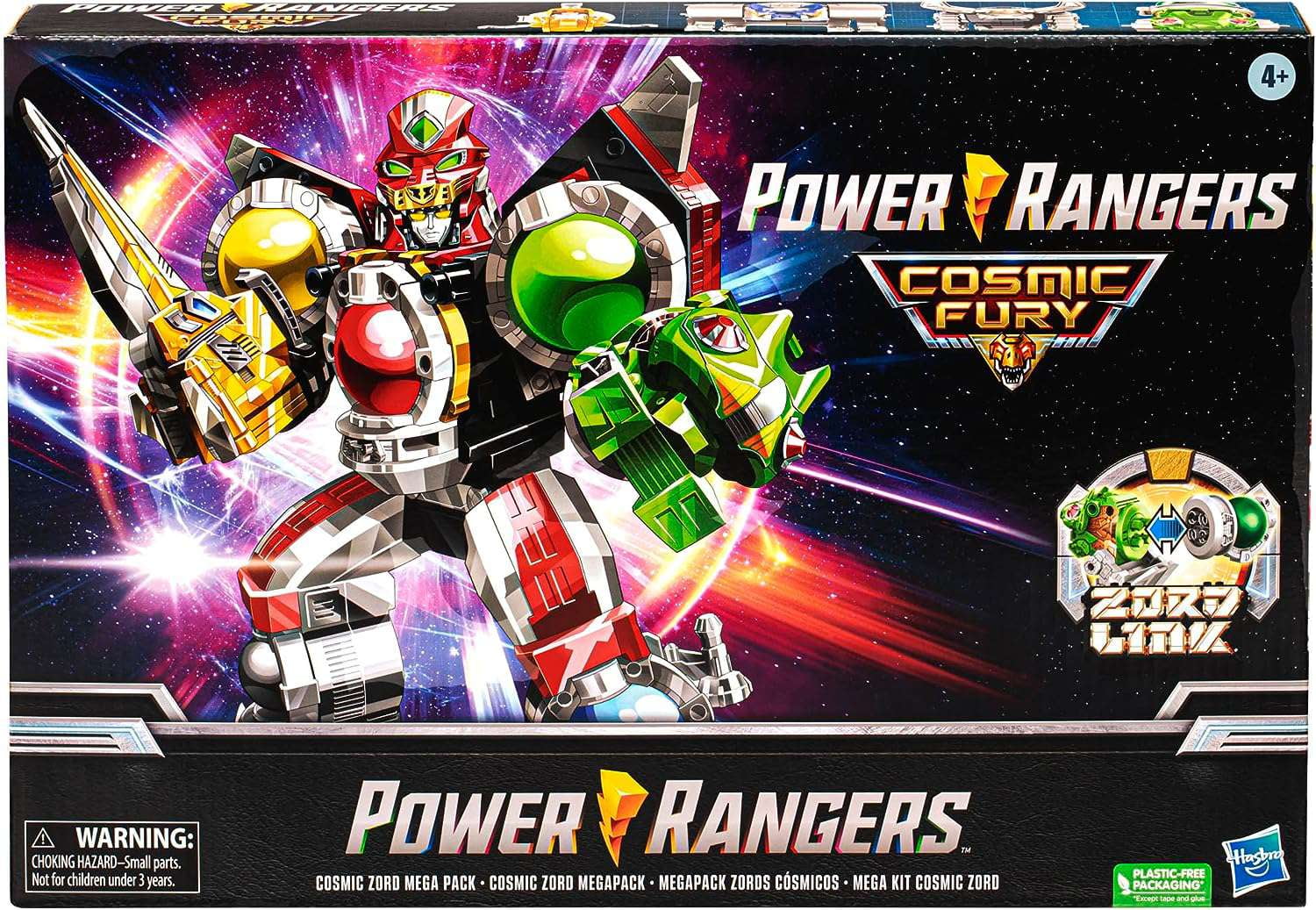 Power Rangers Primal Mega Pack Cosmic Fury Megazord Action Figure Set (Lion, Wolf, Bull