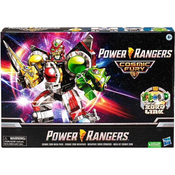 Power Rangers Primal Mega Pack Cosmic Fury Cosmic Zord Action Figure Set (Lion Zord, Wolf Zord, Bull Zord, Chameleo Zord & Shark Zord)