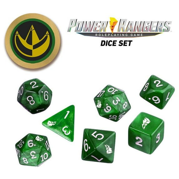 Power Rangers RPG Dice Set, Green