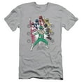 thumbnail image 1 of Power Rangers Ranger Manga Adult 30/1 T-Shirt Silver, 1 of 1