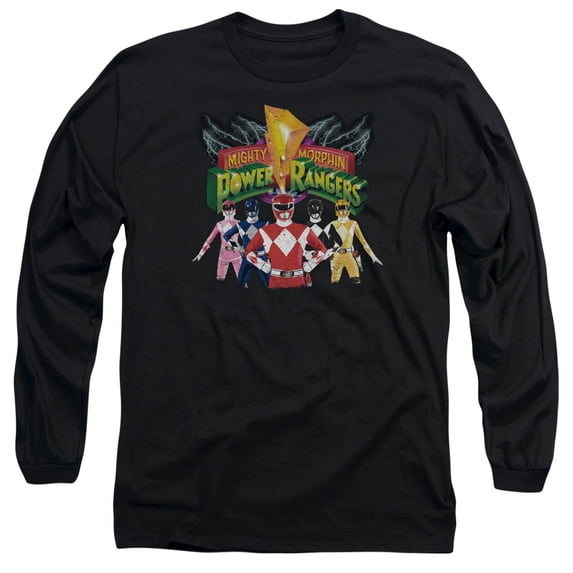 Power Rangers Men's Rangers Unite Long Sleeve Small Black