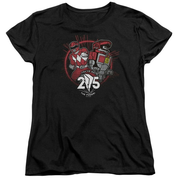 Power Rangers Red 25 Women's T-Shirt Black