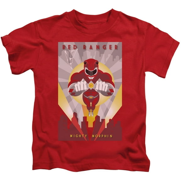 Power Rangers - Red Deco - Juvenile Short Sleeve Shirt - 4