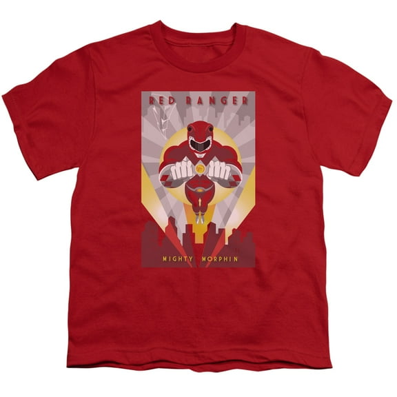 Power Rangers - Red Deco - Youth Short Sleeve Shirt - Medium