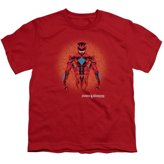 Power Rangers - Red Power Ranger Graphic - Youth Short Sleeve Shirt - Large