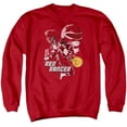 thumbnail image 1 of Power Rangers Red Ranger Adult Crewneck Sweatshirt Red, 1 of 1