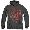 thumbnail image 1 of Power Rangers Red Ranger Adult Heather Hoodie Sweatshirt Black, 1 of 1