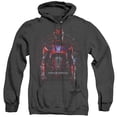thumbnail image 1 of Power Rangers Red Ranger Adult Heather Hoodie Sweatshirt Black, 1 of 1