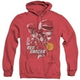 thumbnail image 1 of Power Rangers Red Ranger Adult Heather Hoodie Sweatshirt Red, 1 of 1