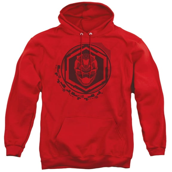Power Rangers Red Ranger Adult Pullover Hoodie Sweatshirt Red
