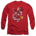 thumbnail image 1 of Power Rangers Red Ranger Long Sleeve Adult 18/1 T-Shirt Red, 1 of 1