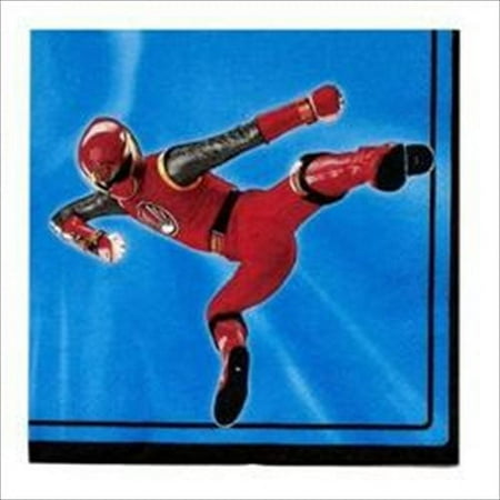 Power Rangers Red Ranger Disposable Napkins, 16 Count