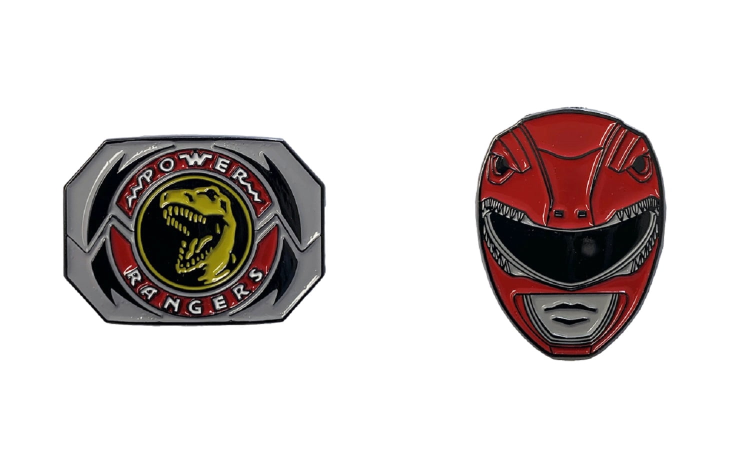 Power Rangers Red Ranger Mask and Emblem 2 Pack Enamel Pin set ...