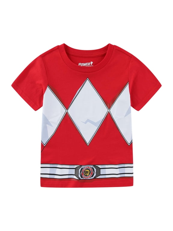 Red Ranger Short Sleeve T-Shirt (Boys), Sizes 4-8