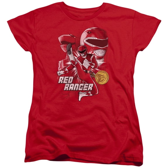 Power Rangers - Red Ranger - Women's Short Sleeve Shirt - Medium