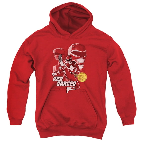 Power Rangers - Red Ranger - Youth Hooded Sweatshirt - Large