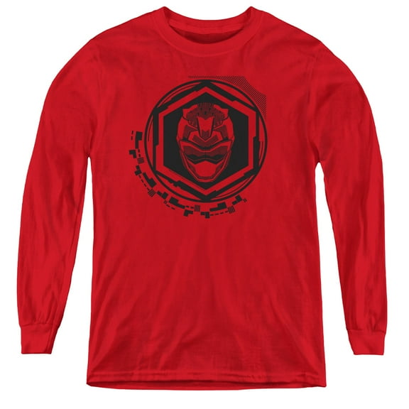 Power Rangers Red Ranger Youth Long Sleeve T-Shirt Red