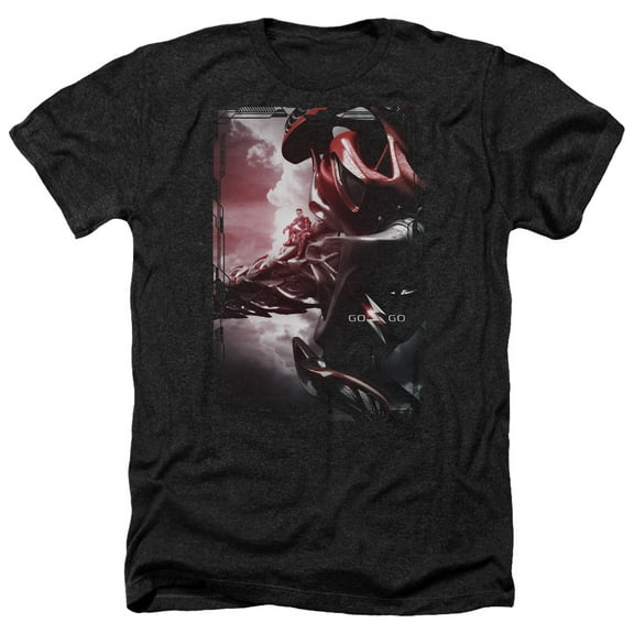 Power Rangers - Red Zord Poster - Heather Short Sleeve Shirt - X-Large