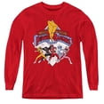 thumbnail image 1 of Power Rangers & Retro Rangers Youth Long Sleeve Tee Shirt, Red - Small, 1 of 1