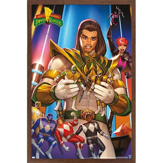 Power Rangers - Retro Wall Poster, 14.725" x 22.375", Framed