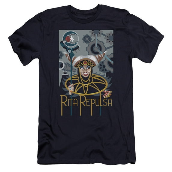 Power Rangers Rita Deco Premium Adult Slim Fit 30/1 T-Shirt Navy
