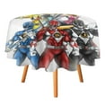 thumbnail image 1 of Power Rangers Round Tablecloth Print Decorative Table Cover Washable Table Cloths for Dining Party Picnic 50x50in, 1 of 8