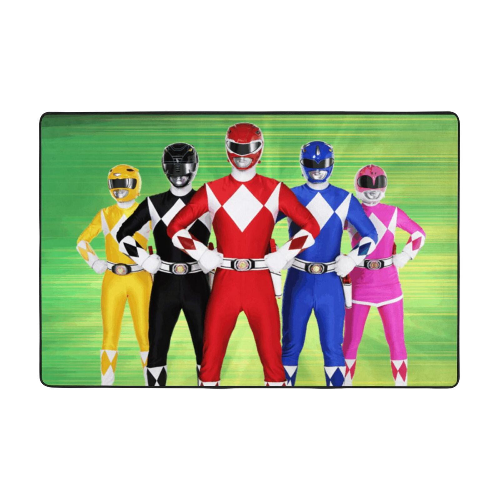 Power Ranger Bedroom Rug Power Rangers Rug, Ultra Soft Flannel Area Rug With Non-Slip Backing ...