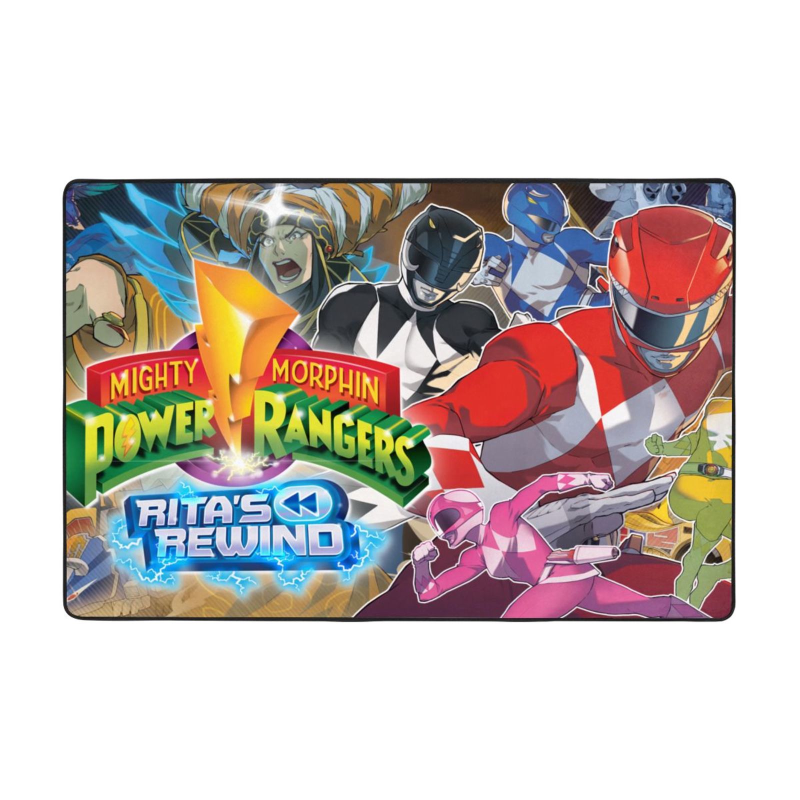 Power Ranger Bedroom Rug Power Rangers Rug, Ultra Soft Flannel Area Rug With Non-Slip Backing ...