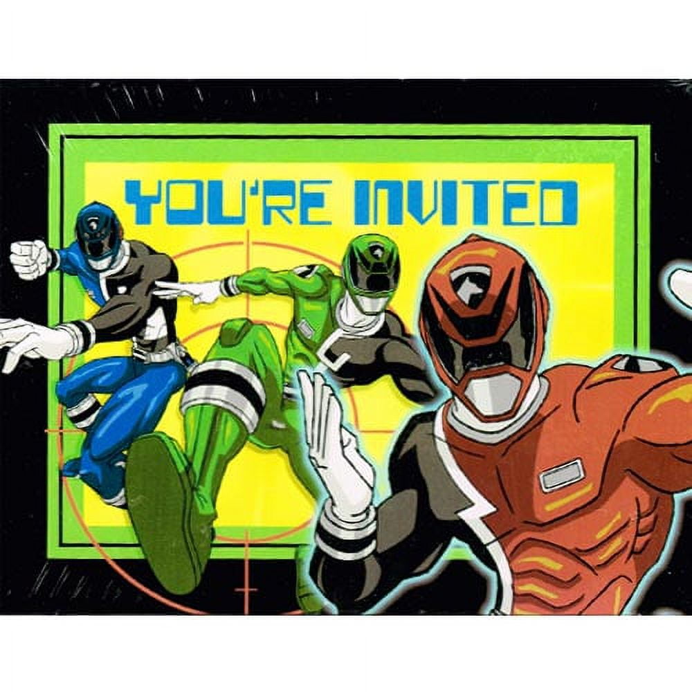 power rangers 'spd' invitations w/ envelopes (8ct) - Walmart.com