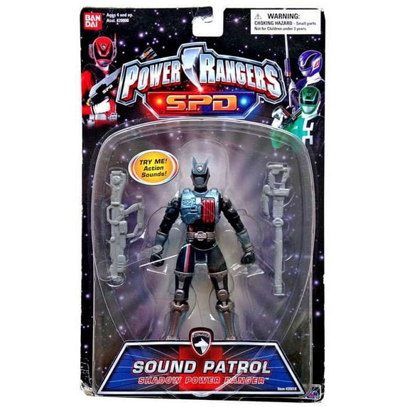 Power Rangers SPD Sound Patrol Shadow Power Ranger Action Figure
