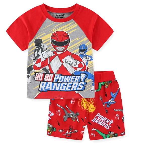 Power Rangers Short Sleeve T-Shirt and French Terry Shorts Set (Boys), Sizes 3T-10