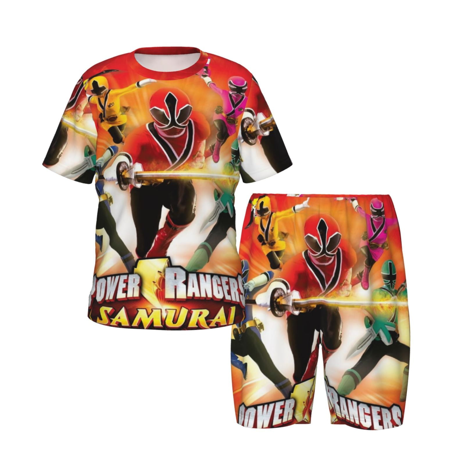 Power Rangers Sleepwear Short sleeve Top and Shorts Pajama Summer Pjs 2 ...