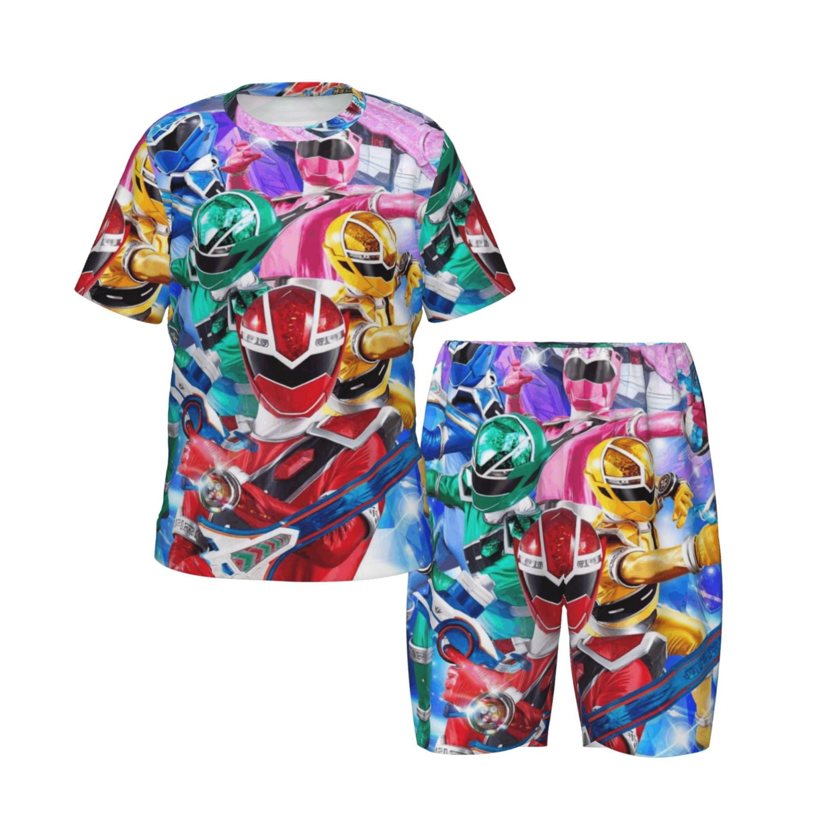 Power Rangers Sleepwear Short sleeve Top and Shorts Pajama Summer Pjs 2 ...