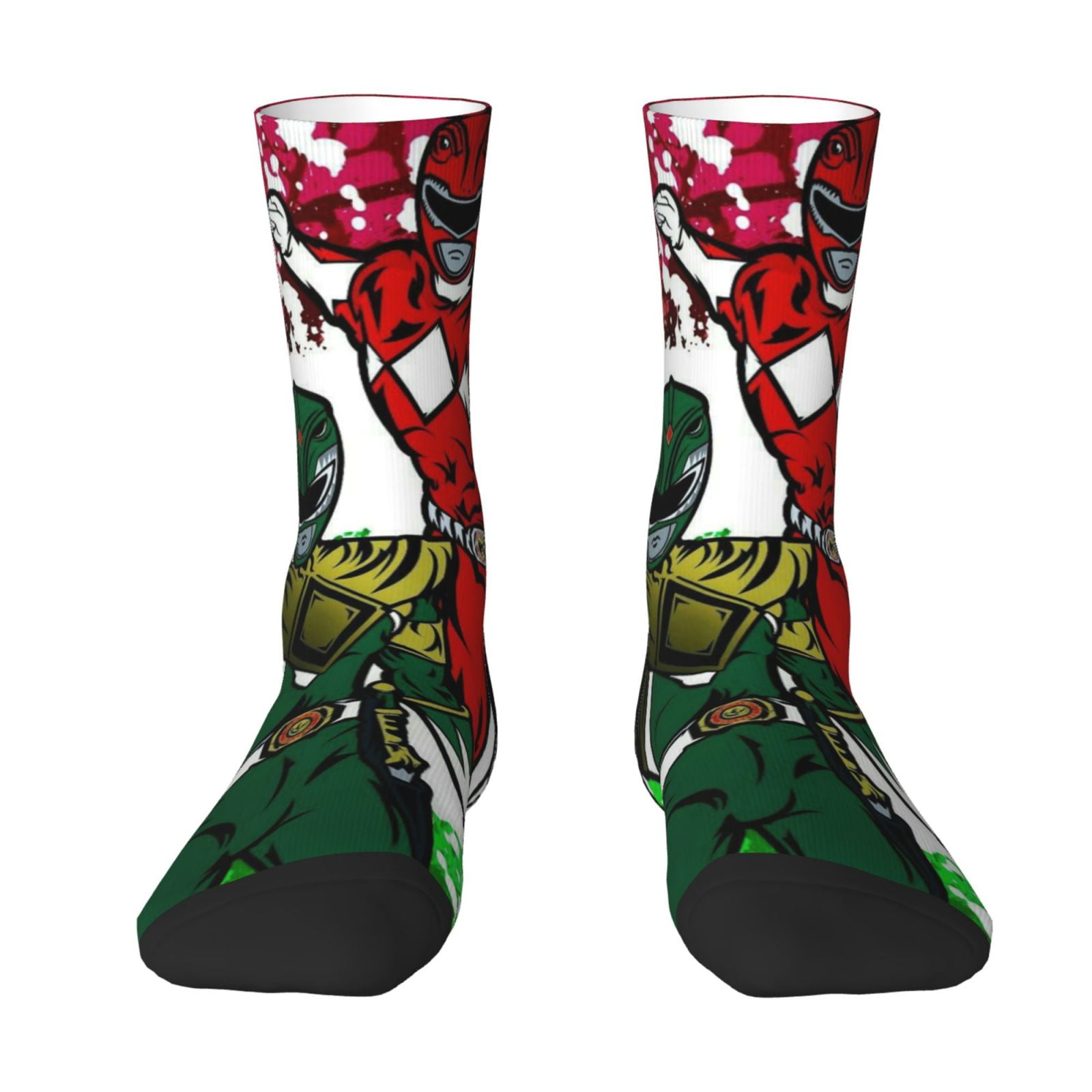 Power Rangers Socks Crew Socks Funny Novelty Long Socks Unisex Dress ...