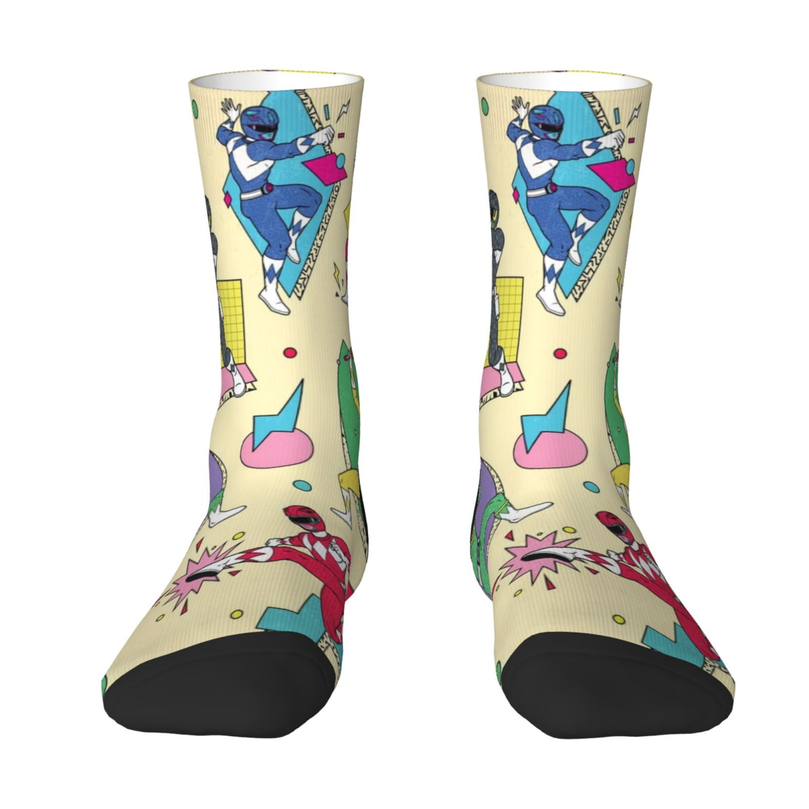 Power Rangers Socks Crew Socks Funny Novelty Long Socks Unisex Dress ...