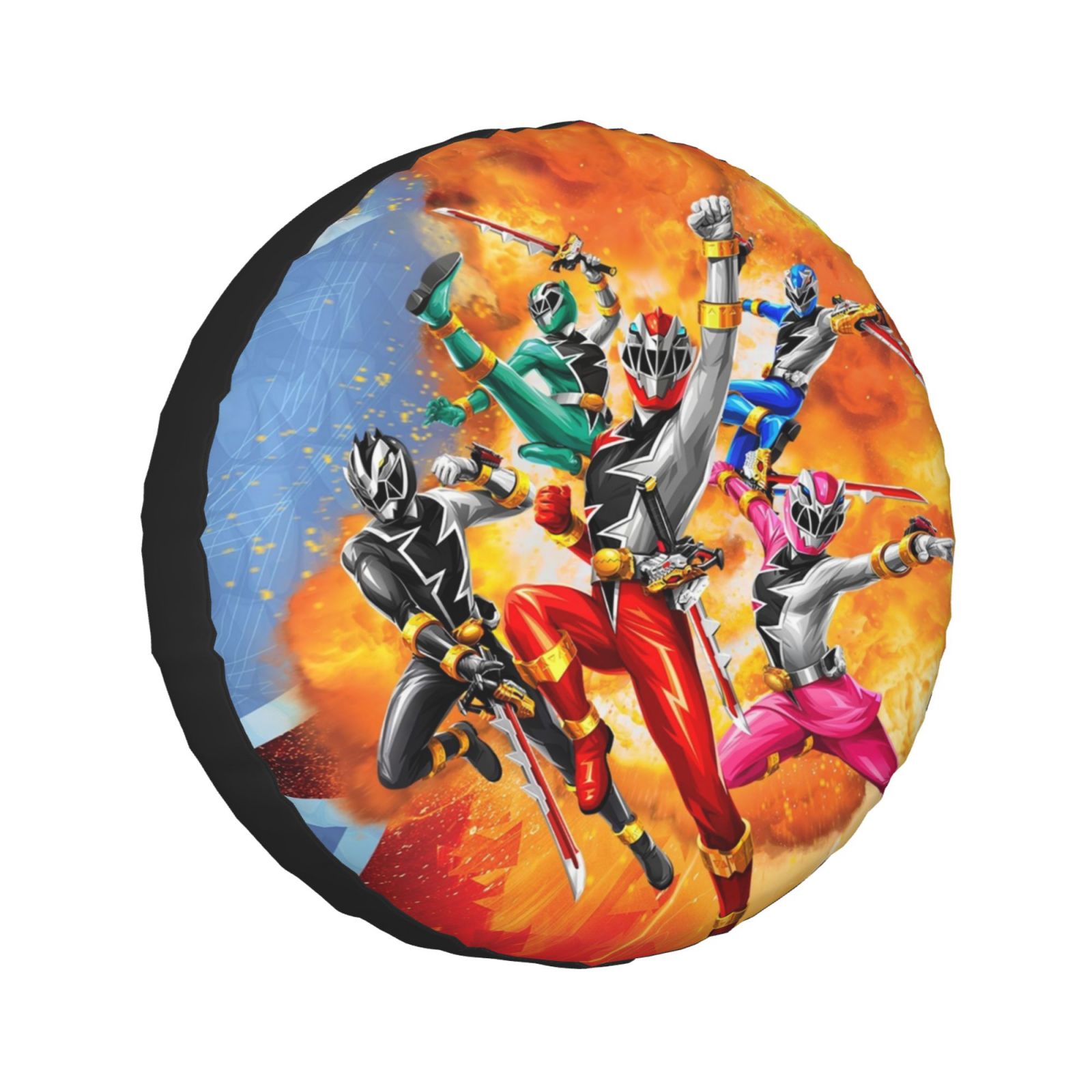 Power Rangers Wheel Power Rangers Spare Tire Cover Dust-Proof Wheel Tire Cover Fit Trailer ...