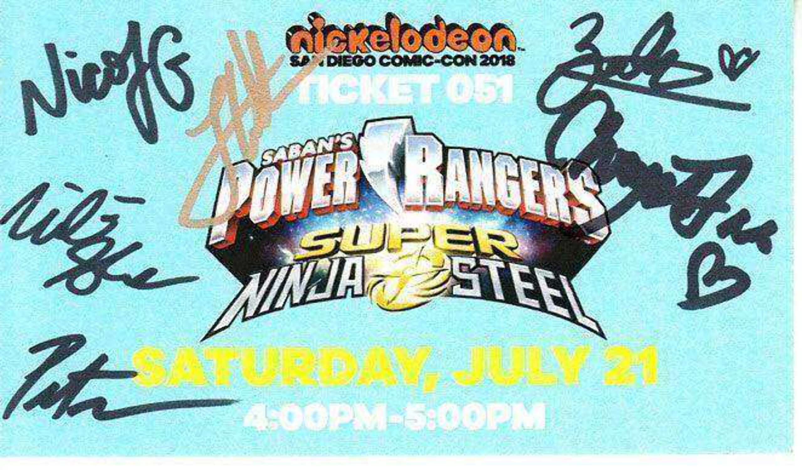 Power Rangers Super Ninja Steel cast autographed 2018 Comic-Con signing ...