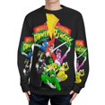 thumbnail image 1 of Power Rangers Sweater Long Sleeve Round Neck Pullover Jumper Fall Winter Clothes Print Tops Blouse 3XL, 1 of 6
